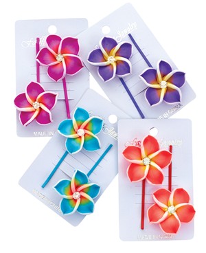 Hibiscus Flower Hair Clips (D) Assorted