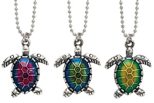 Enamel Turtle Silver Finished Ball Chain Necklace Assorted