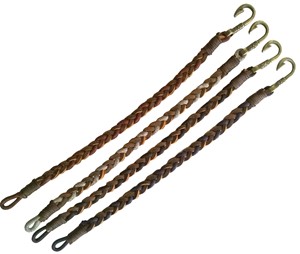 Fish Hook 2-Tone Braided Leather Bracelet Assorted