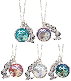 Mermaid & Scale Pendants Necklace Assorted