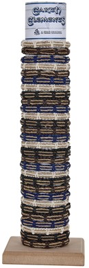Colored Cord With Jute Adjustable Slide-Knot Bracelet Assorted With Tube & Base