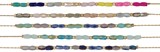 Iridescent Facet Bead Multi Color Anklet Assorted
