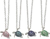 Enamel Sea Turtle Drop Necklace Assorted