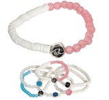 Fimo With Circle Wave Stretch Bracelet Assorted