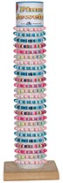 Fimo Disc With Frosted Bead Stretch Bracelet Assorted With Tube & Base