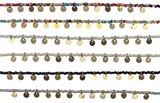 Mini Gold Disc And Seed Bead Anklet Assorted