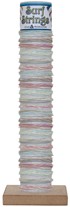 12-Strand Multi Color Wax Cord Adj Slide-Knot Bracelet (I) Asst'd W/Tube & Base