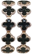 Rose Gold With Black Colored Mallory Cross Ring Assorted Sizes 7-8-9