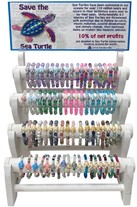 4-Tier Wood Bracelet Display Save The Sea Turtle (Does Not Include Merchandise)