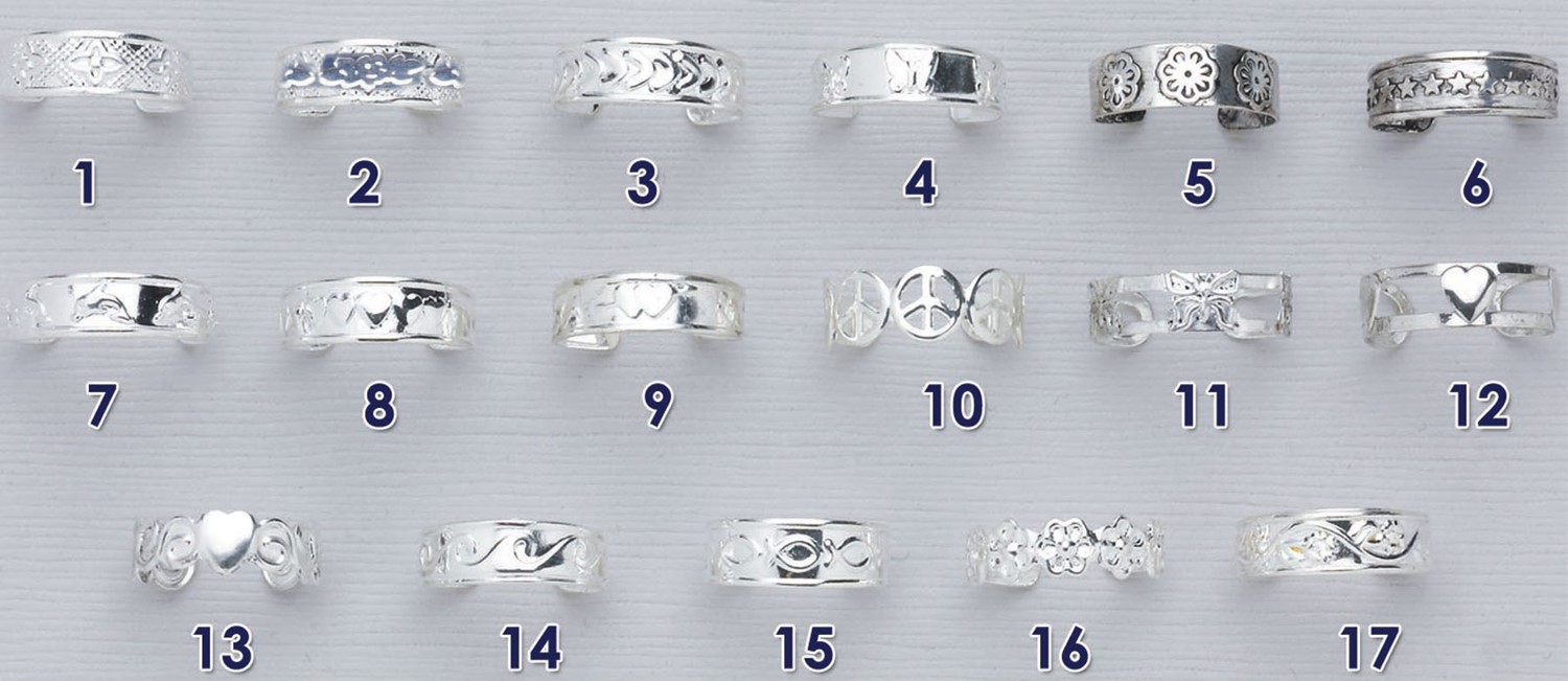 Silver Finished Toe-Ring TR-SLVR