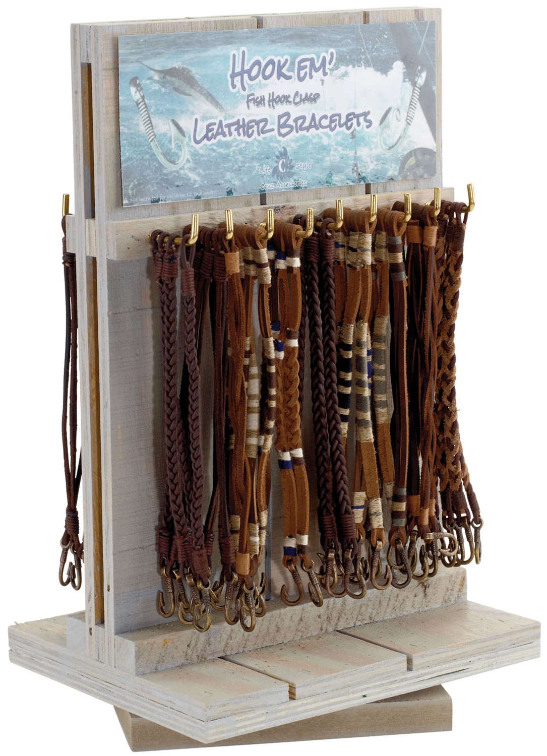 Washed Antique Finished 2-Sided Display (Does Not Include Merchandise) RK0075