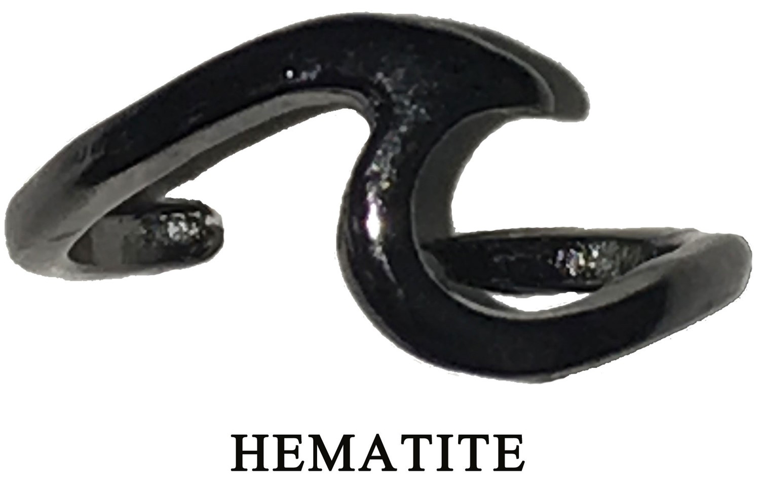 Hematite Open Wave Toe Ring TR0123-HEMATITE
