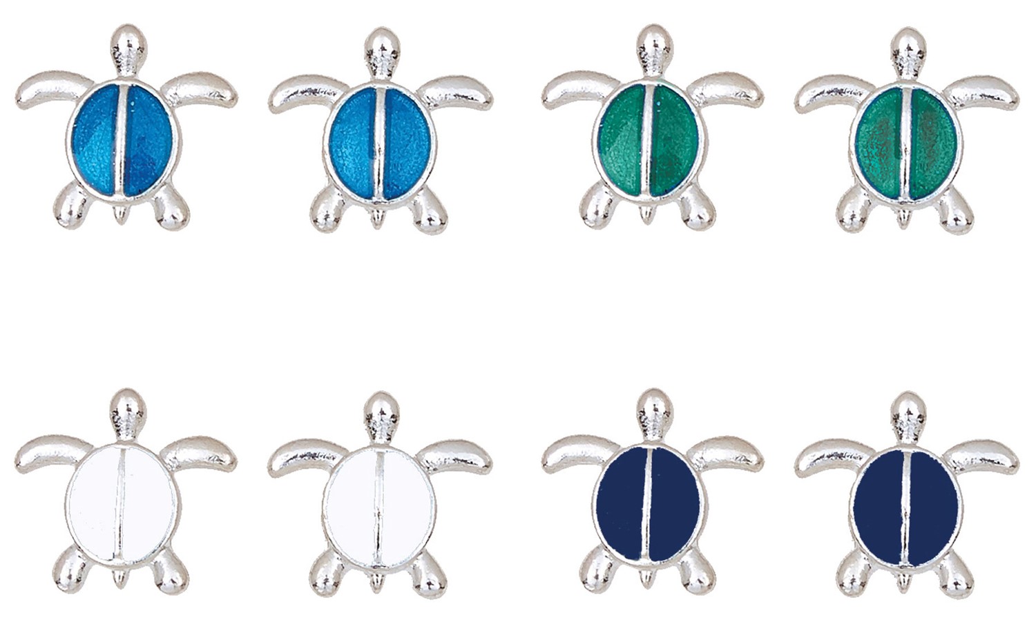 Enamel Sea Turtle With Split Shell Post Earring Assorted ER2043
