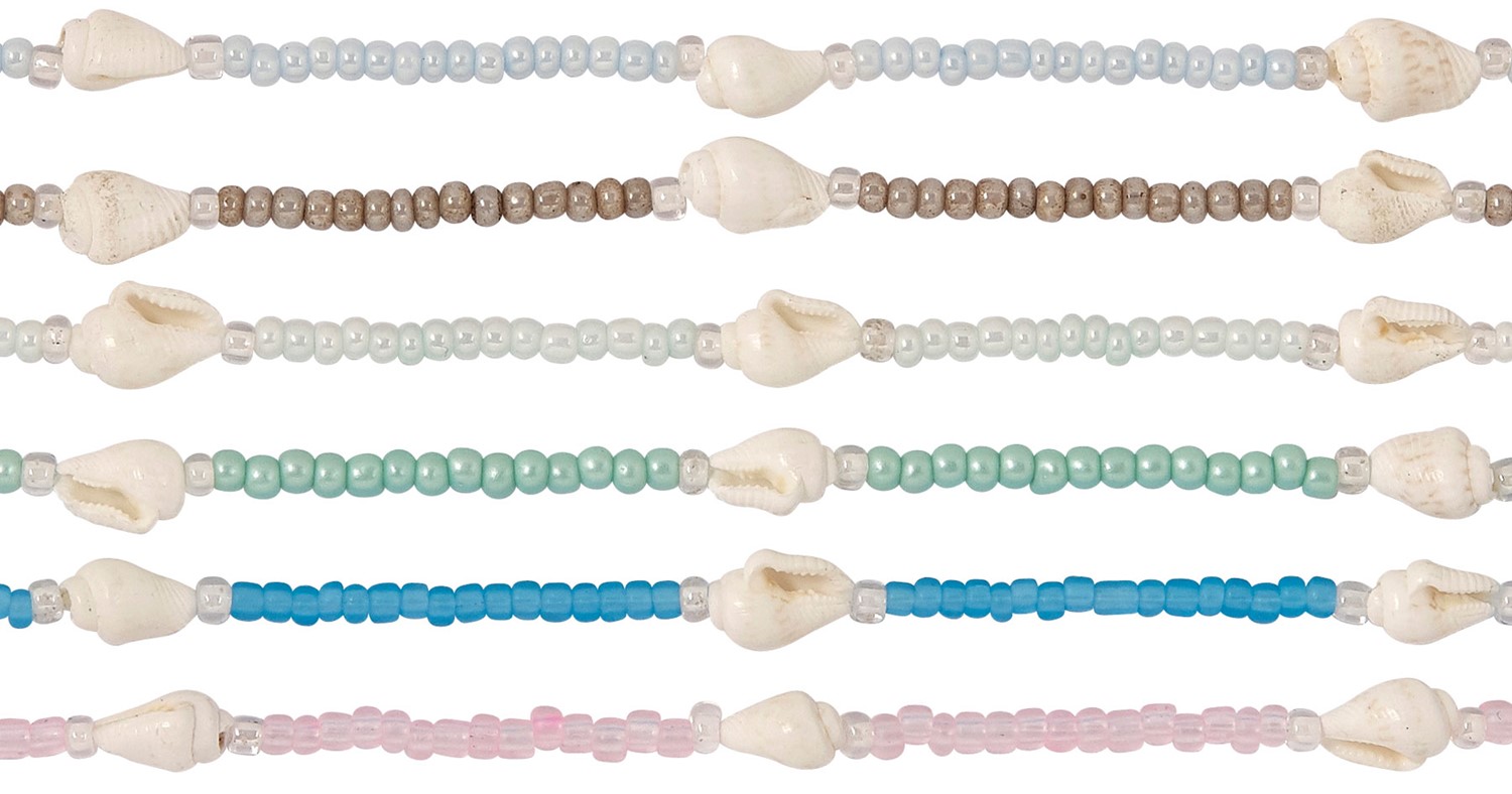 5-Nassau & Seed Bead Necklace Assorted NK4243
