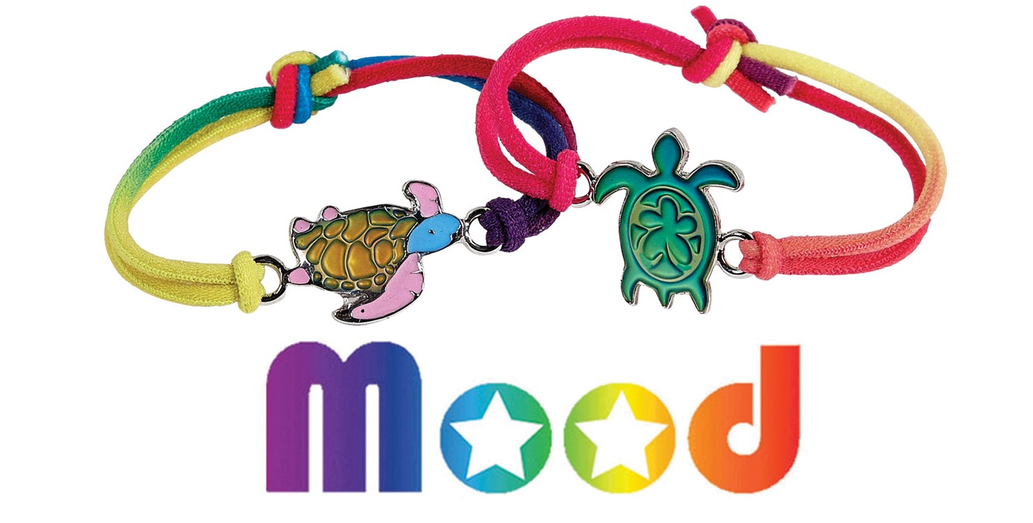 Mood Sea Turtle Tie Dye Stretch Bracelet Assorted BR1729