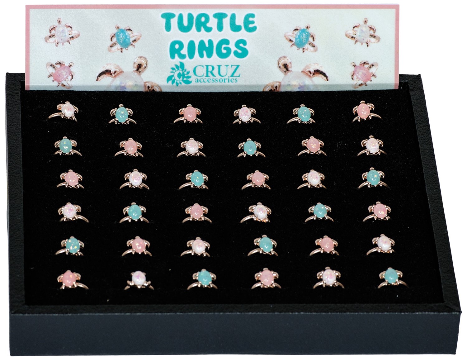 36 Piece Black Ring Tray (Does Not Include Merchandise) RK0089