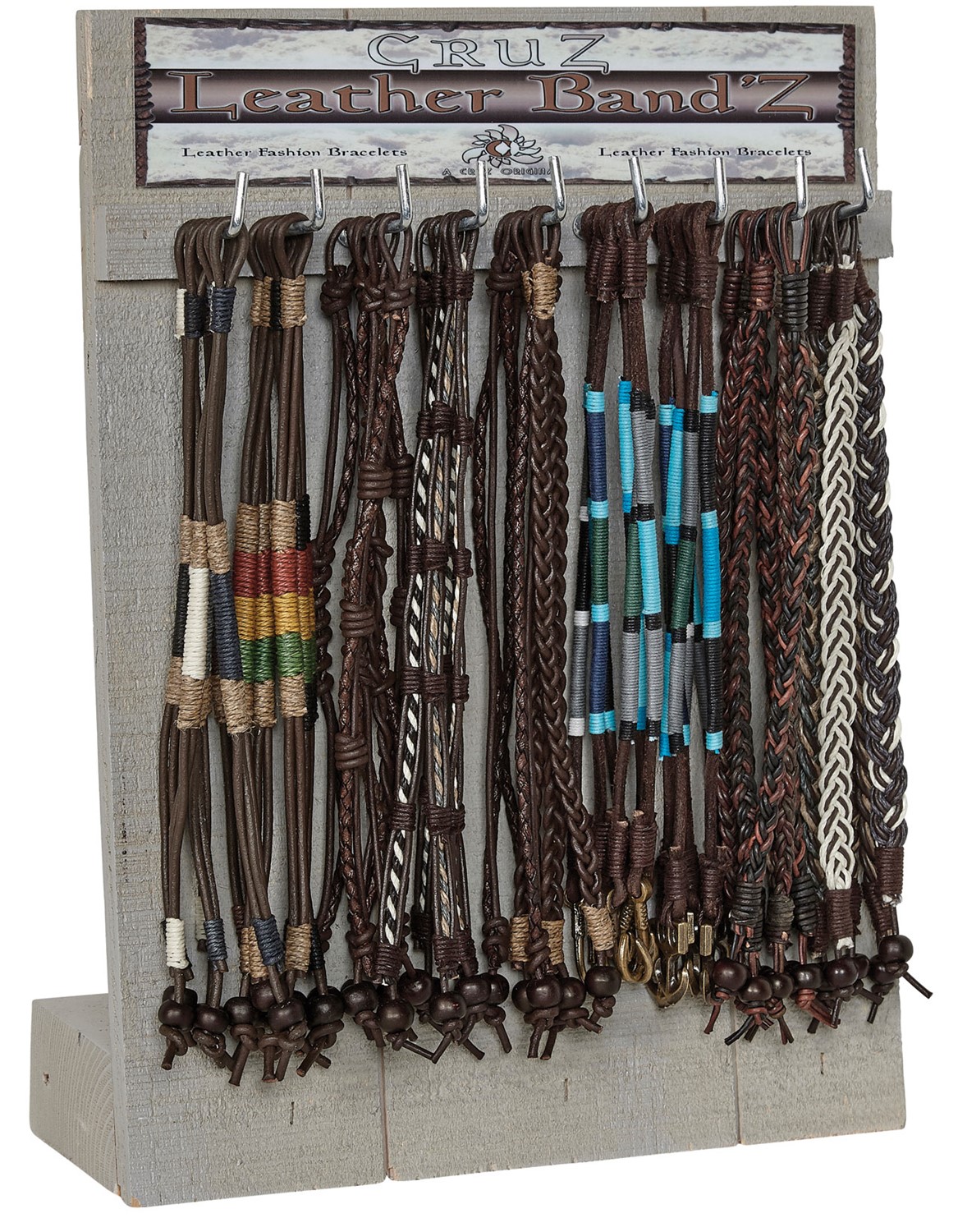 Single Side 9-Hook 108 Piece Leather Display (Does Not Include Merchandise) RK0093-Leather