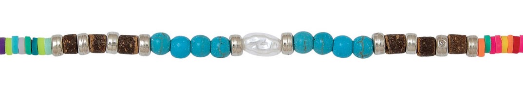 Coco Fimo & Howlite Bead With Fresh Water Pearl Necklace NK1794