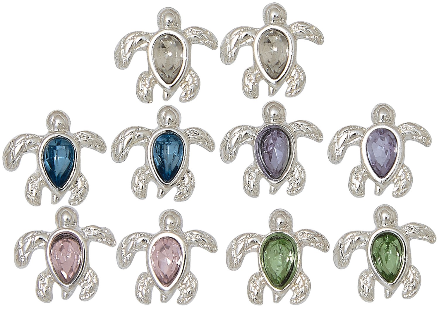 Cut Bead Sea Turtle Post Earring Assorted ER2052