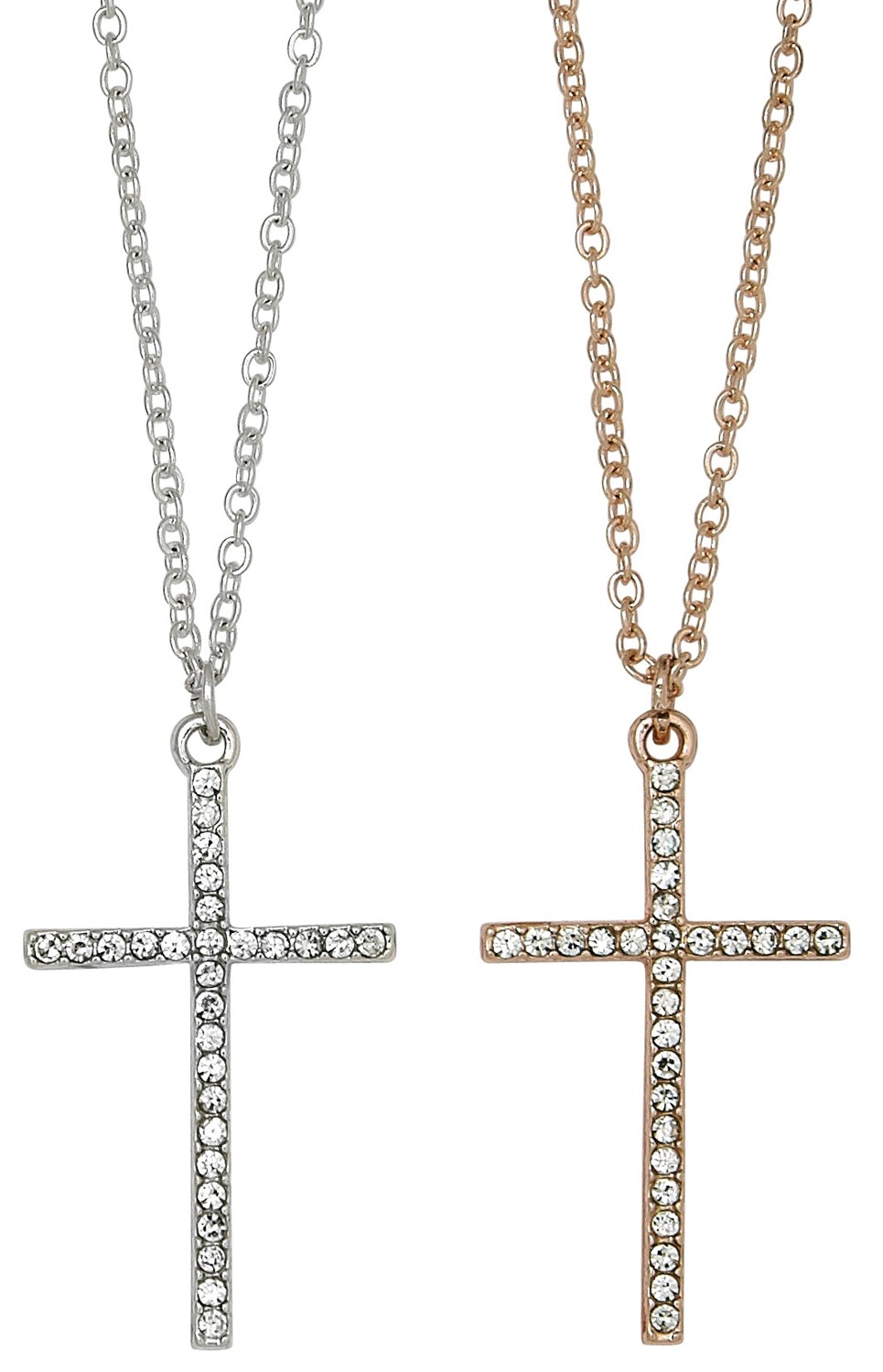 Cross Pendant With Crystal Inlay Necklace Assorted NK2632