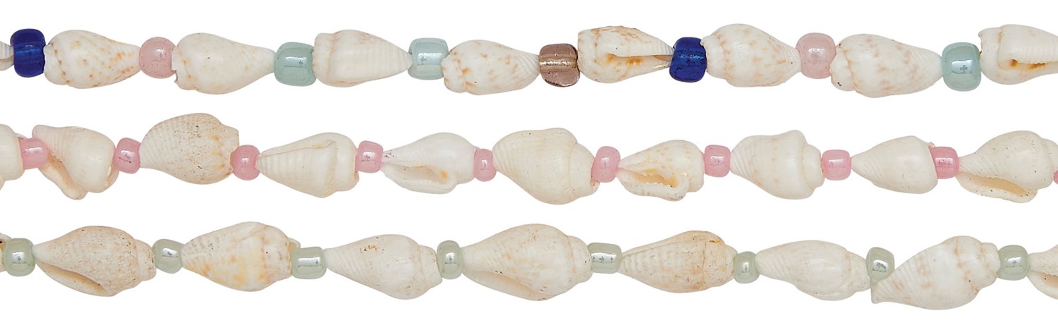 Nassau Shell With Color Bead Anklet Assorted AK4246