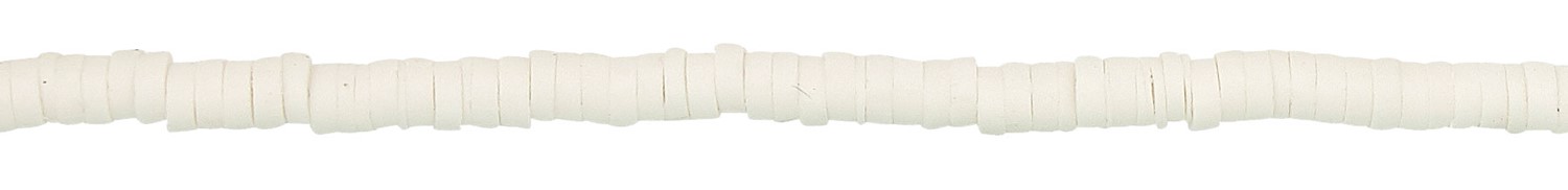 3mm Solid White Fimo Anklet AK1792-WHITE