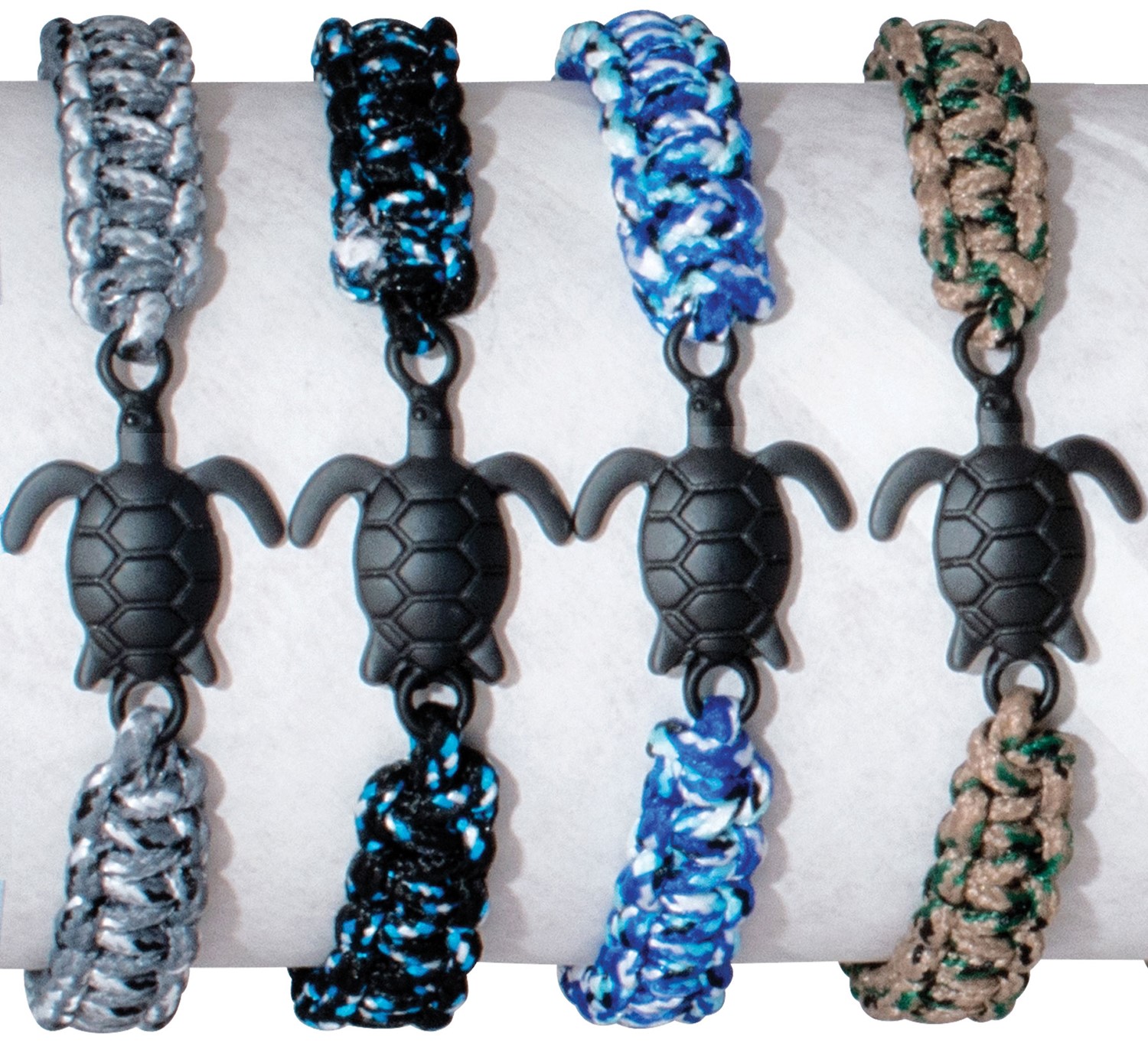 Turtle Pendant On Paracord Slide Knot Bracelet Assorted ZBR0907-TU