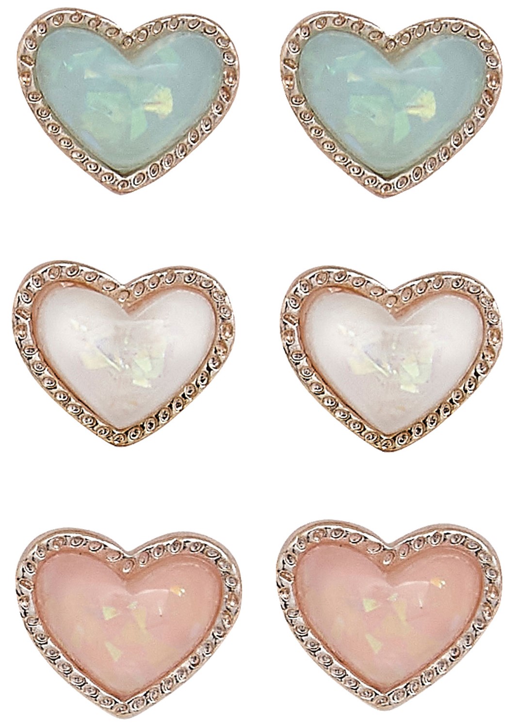 Sparkle Resin Heart Pendant Post Earrings Assorted ER2059