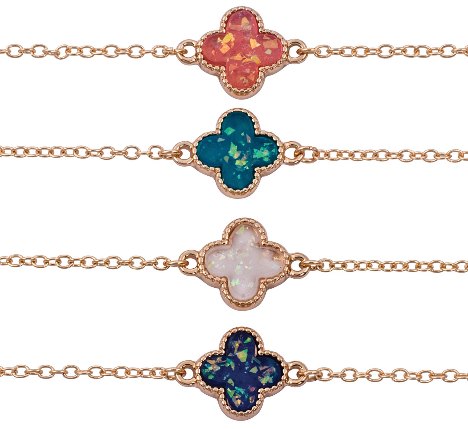 Sparkle Mallory Cross Pendant On Gold Chain Anklet Assorted AK2669-G