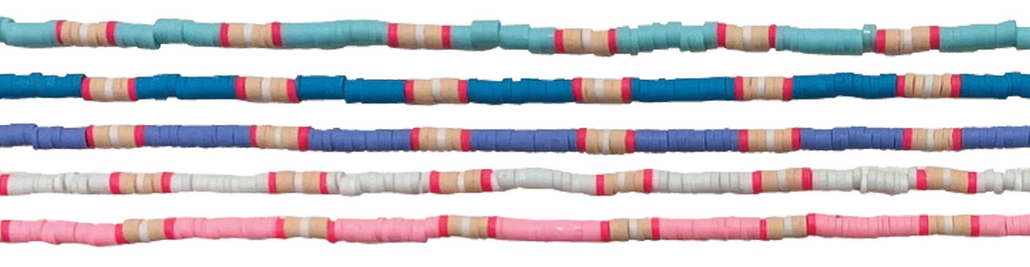 Block Pattern Fimo Anklet Assorted AK1771