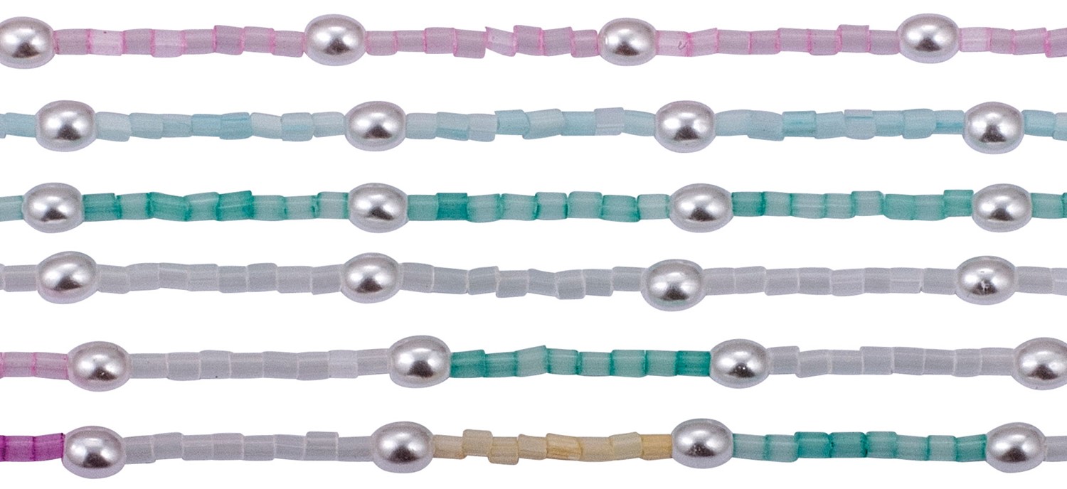 Tube Bead with Oval Pearl Necklace Assorted NK1838
