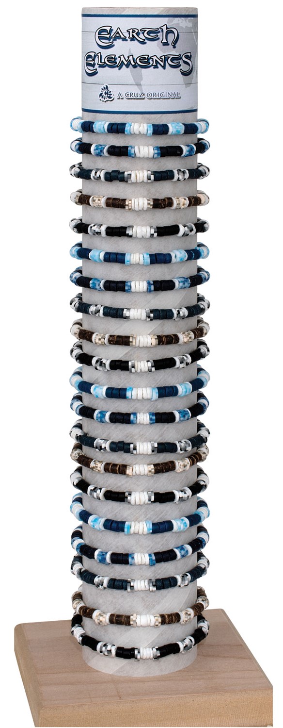 Coco With Litob & Fimo Disc Adjustable Slide Knot Bracelet Asst With Tube & Base ZBR5899-TUBE