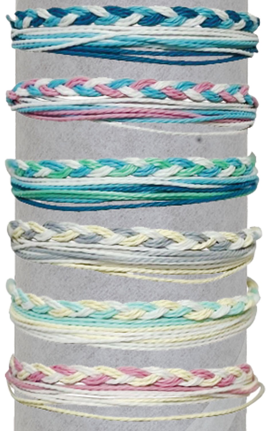 Multi String With Twist Weave Adjustable Slide Knot Bracelet Assorted BR0931