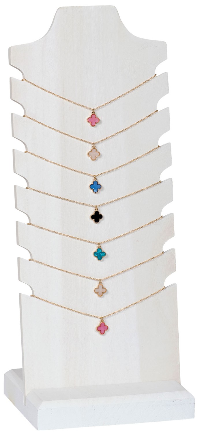 White Easel 12 Piece Necklace Display (Does Not Include Merchandise) RK0109