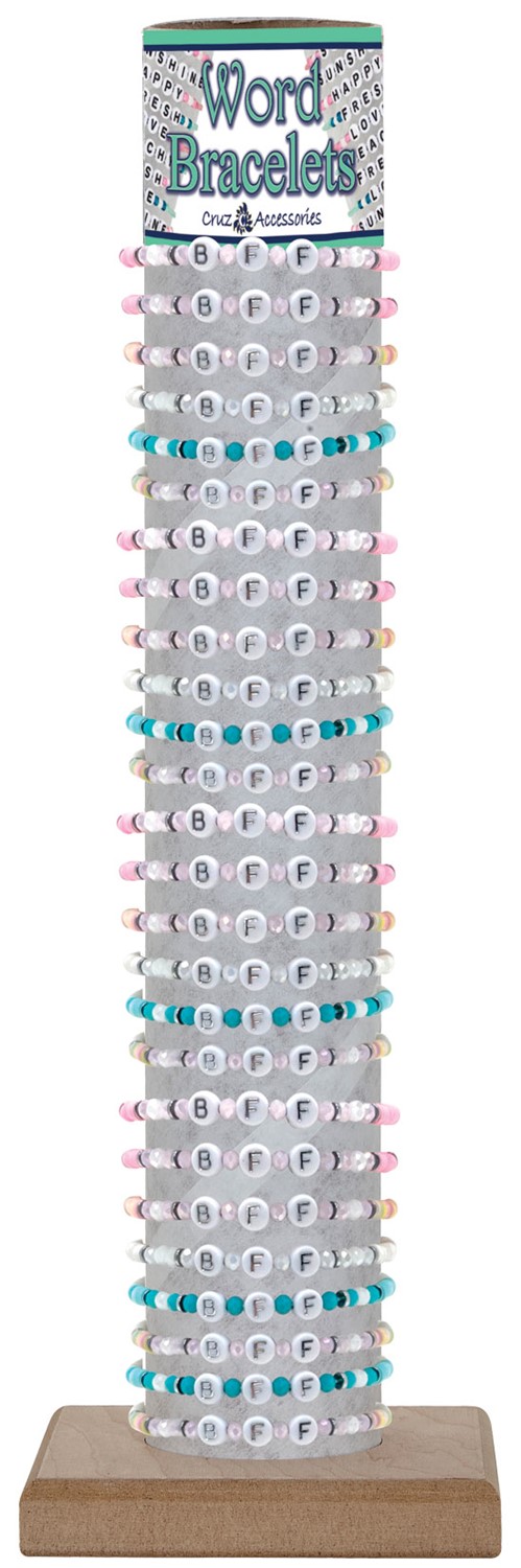 BFF With Fimo Disc Slide Knot Bracelet Assorted With Tube & Base BR1788-TUBE