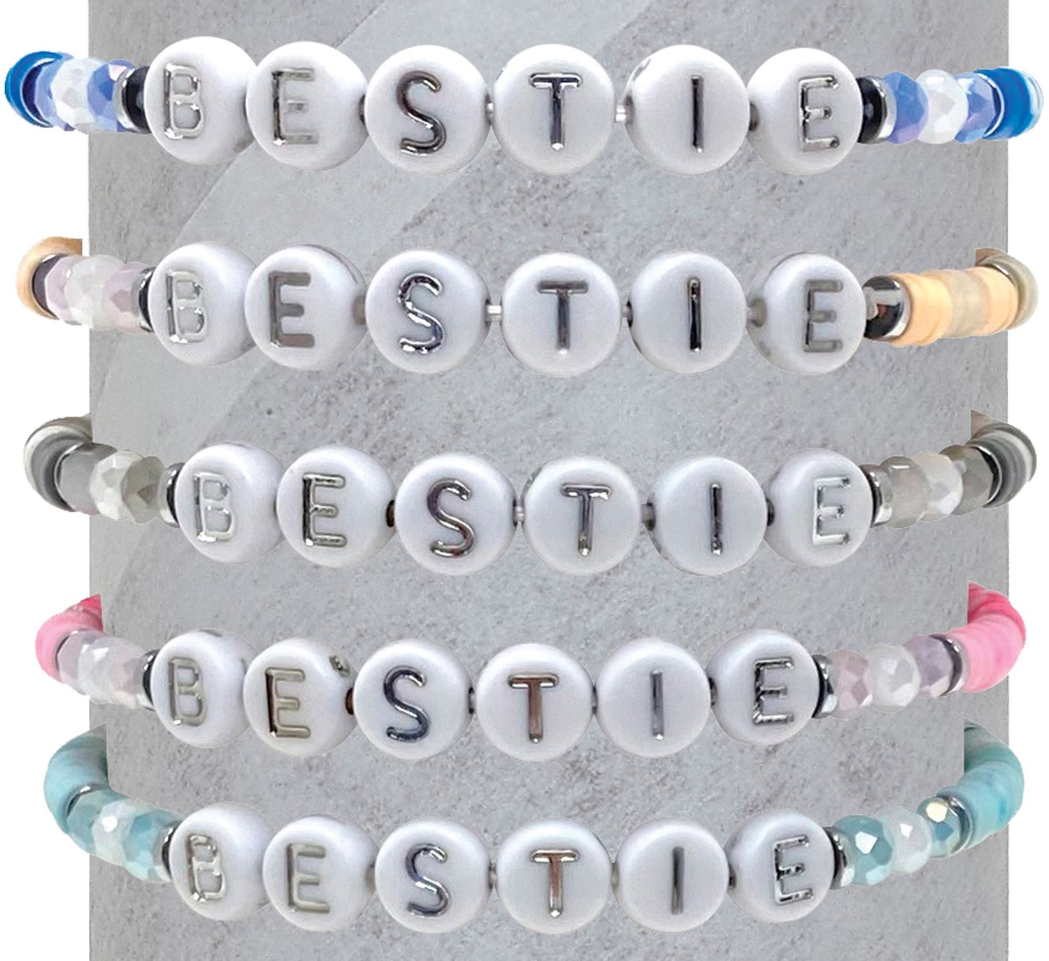 Bestie With Fimo Stretch Bracelet Assorted BR1789