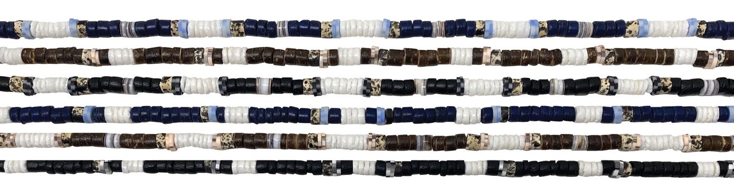 Coco Bead with Litob and Fimo Station Necklace ZNK5931