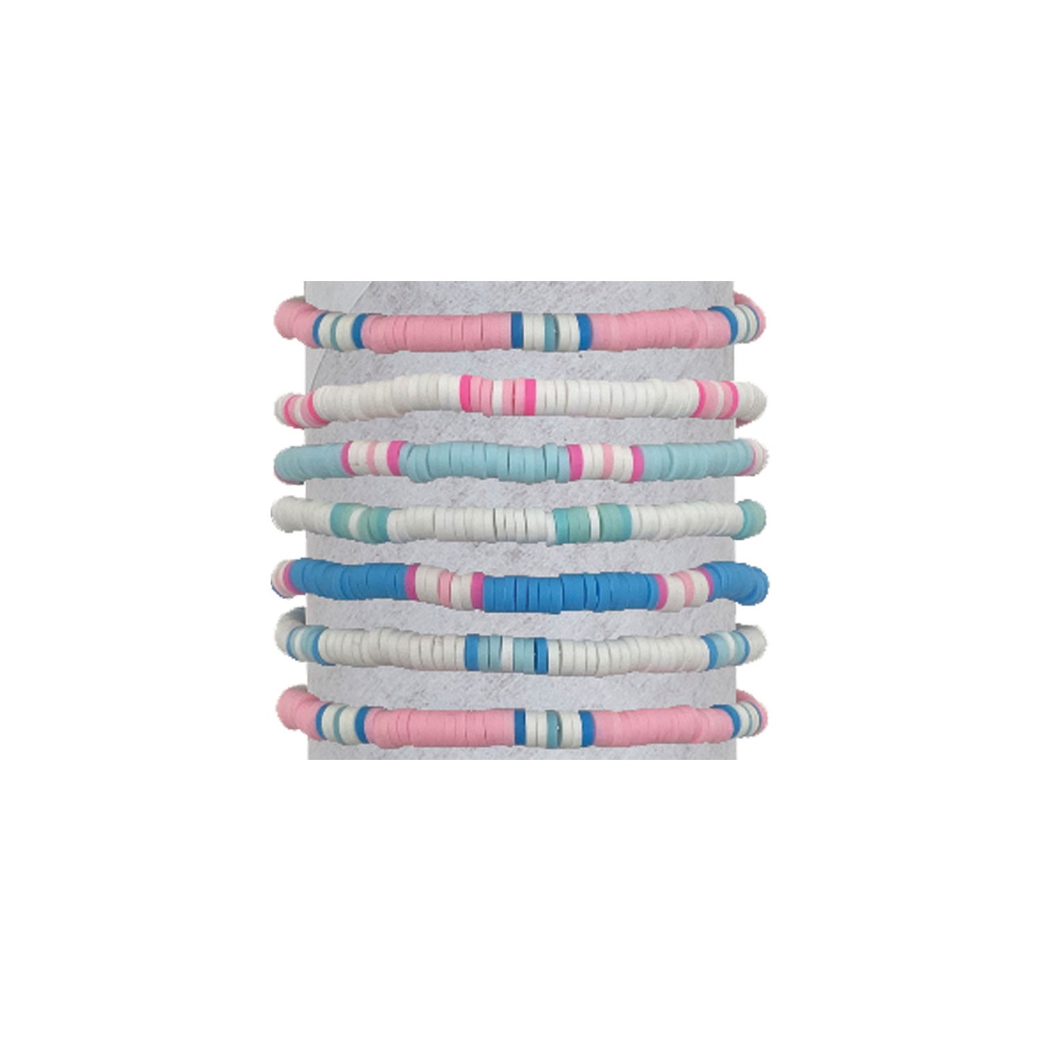 Adjustable Block Pattern Fimo Bracelet BR1774