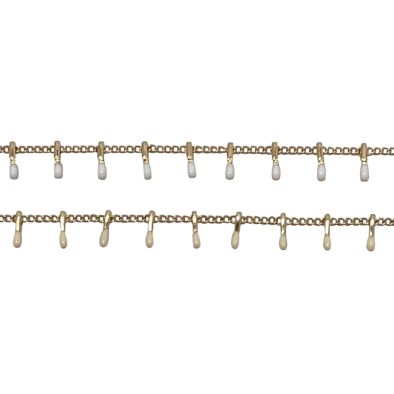 Color Drop Bead on Gold Chain Anklet AK2705