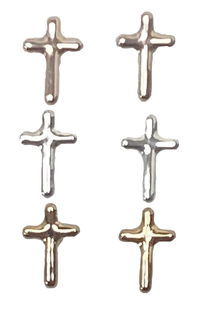 Rose Gold/ Silver Plated/ Gold Plated Cross Post Earrings ER2063