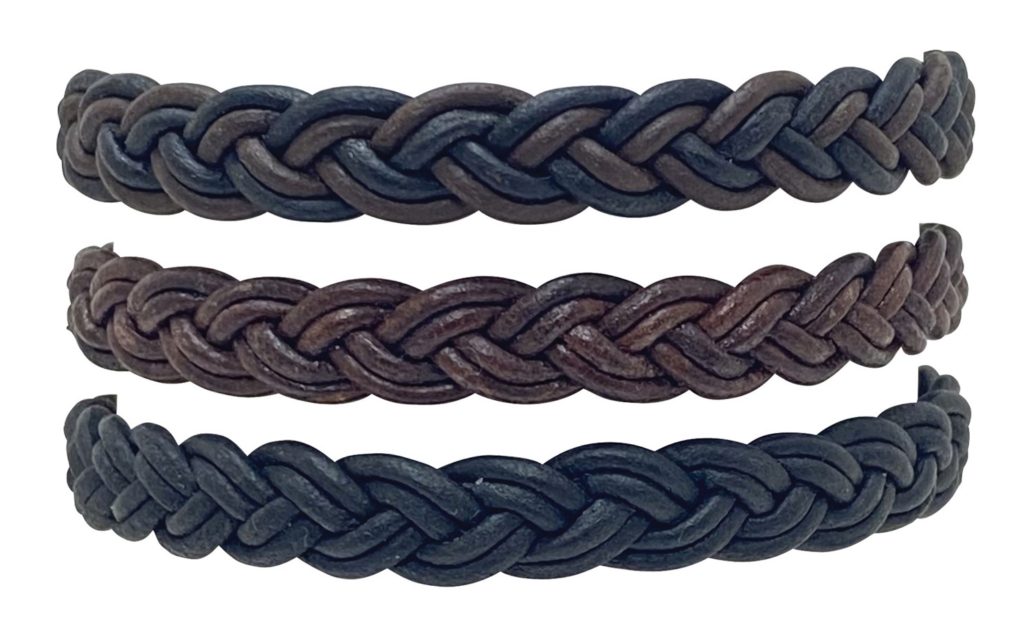 2 Strand Leather Twist Design Bracelet ZBR0345