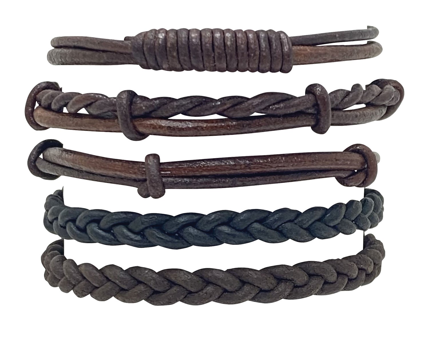 Adjustable Assorted Leather Design Bracelet ZBR0346