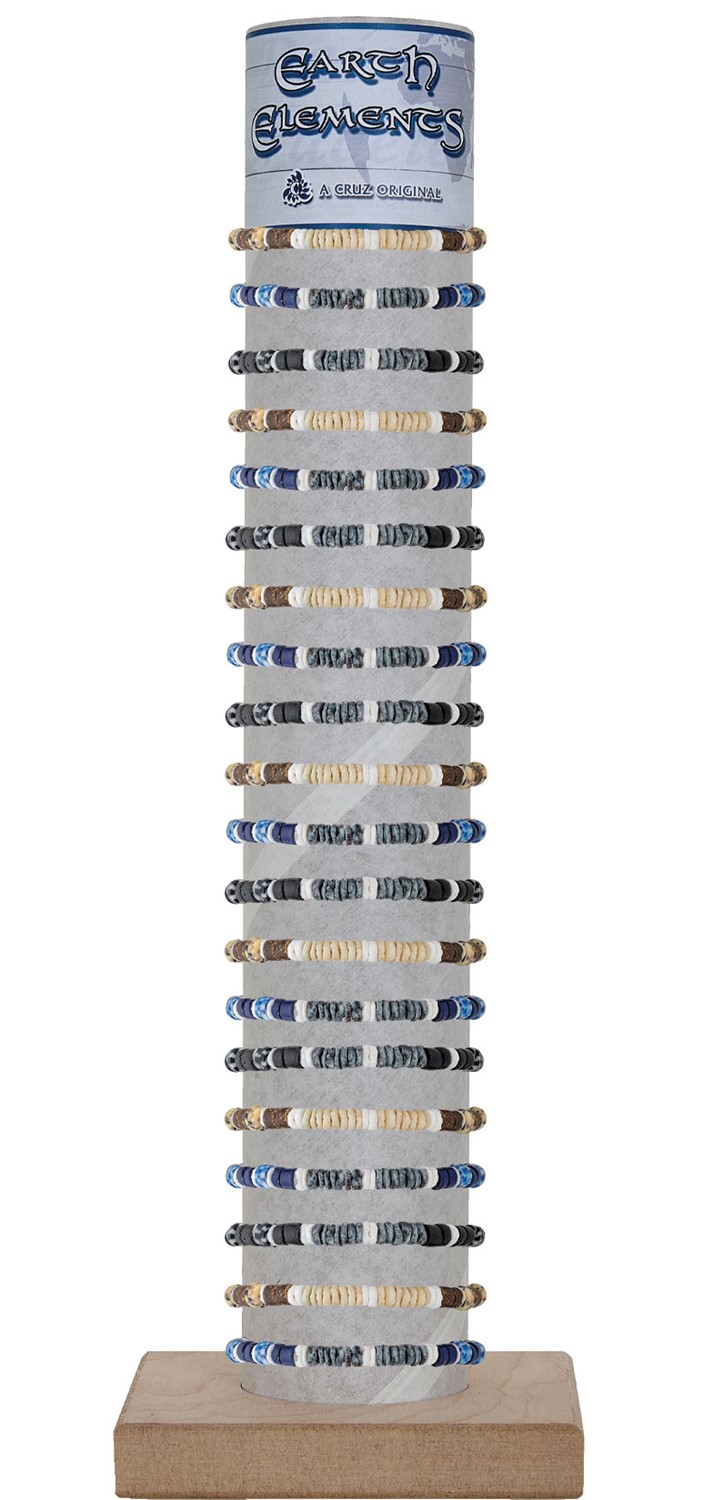 Coco with Dyed Litob Fimo Adjustable Bracelet with Tube and Base ZBR5896-TUBE