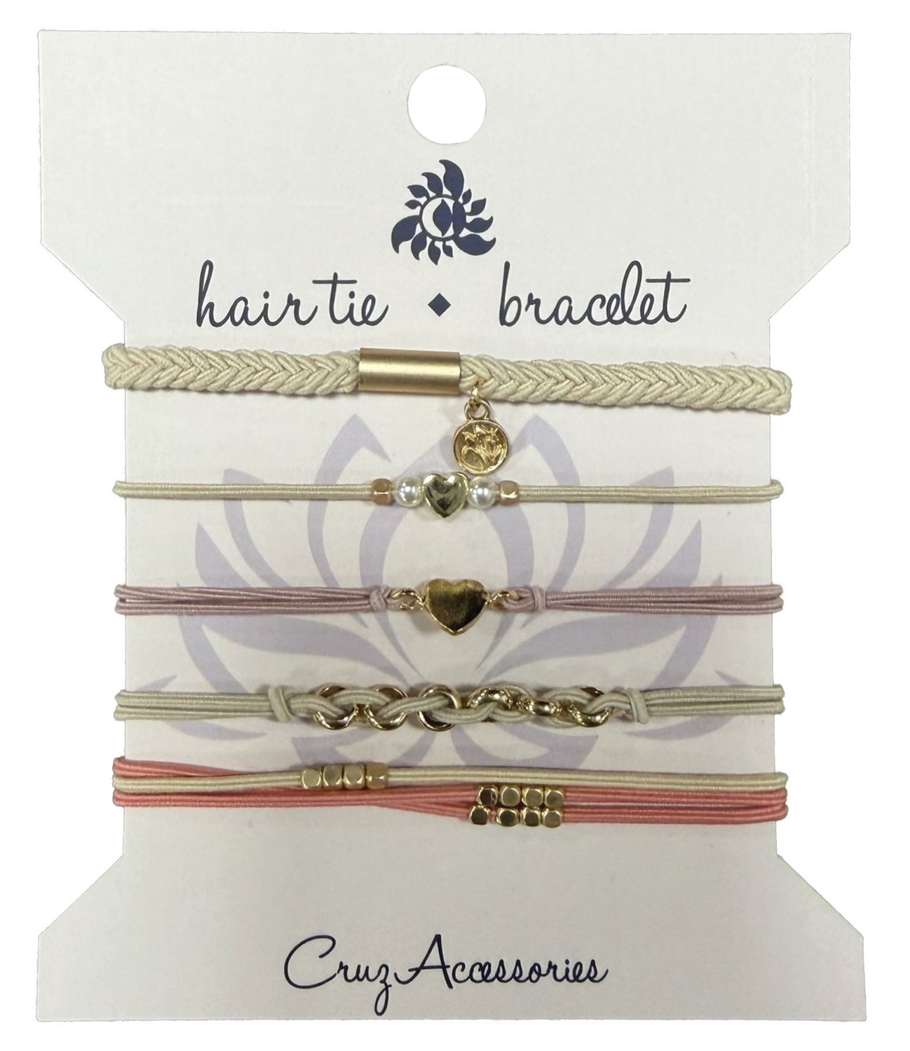 Assorted Heart Hair Tie / Bracelet HTB002