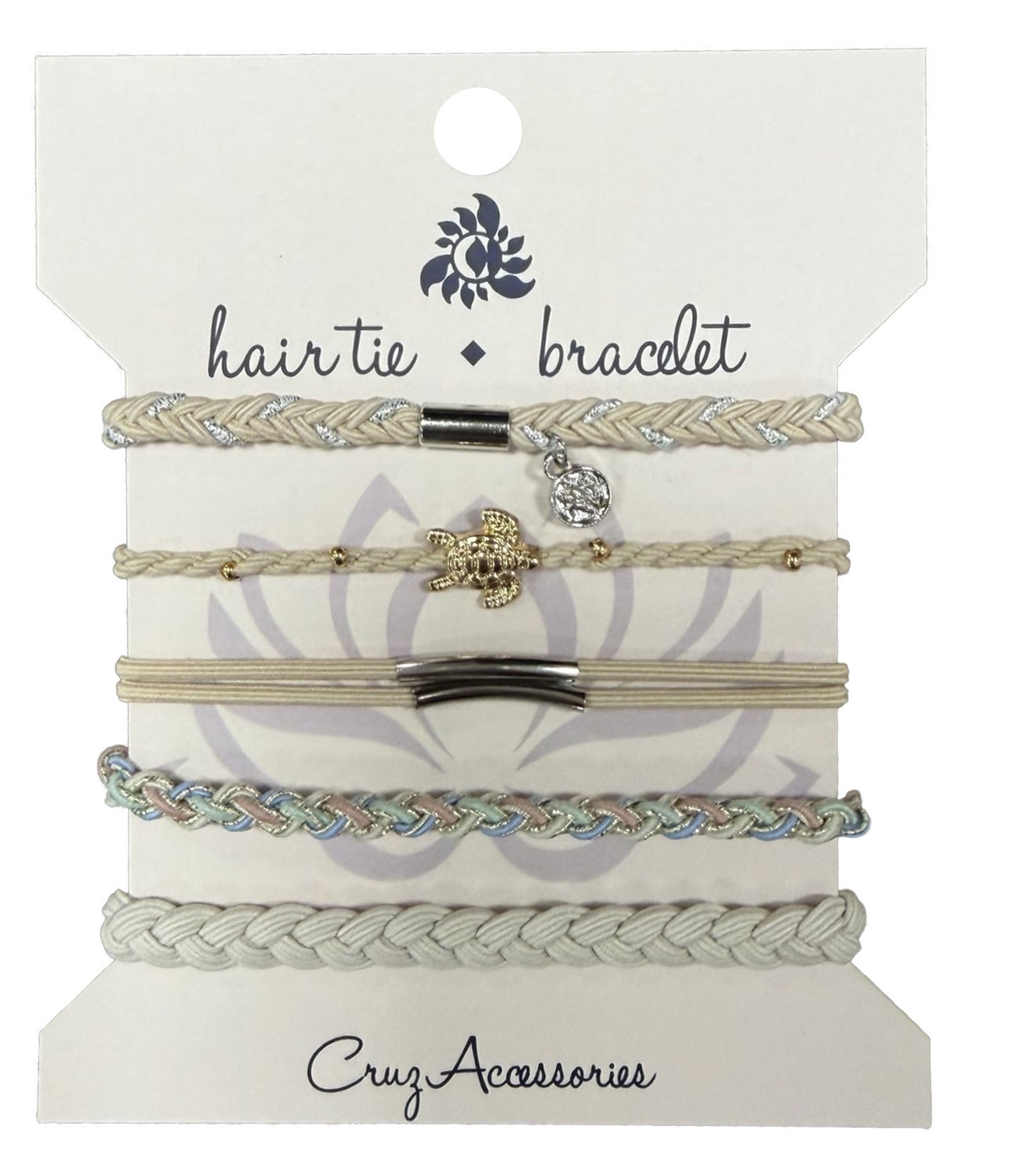 Assorted Natural Tone Sea Turtle Hair Tie / Bracelet HTB005