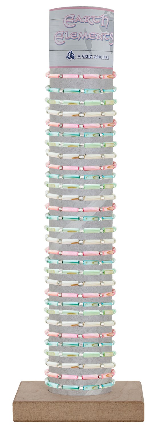 Adjustable Tube and Seed Bead Bracelet with Tube and Base BR0977-TUBE