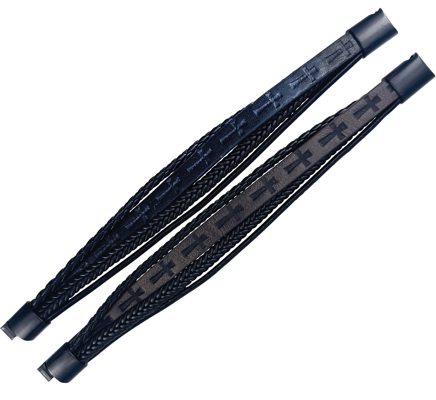 Magnetic Clasp 4 Strand Stamp Cross Bracelet ZBR0451