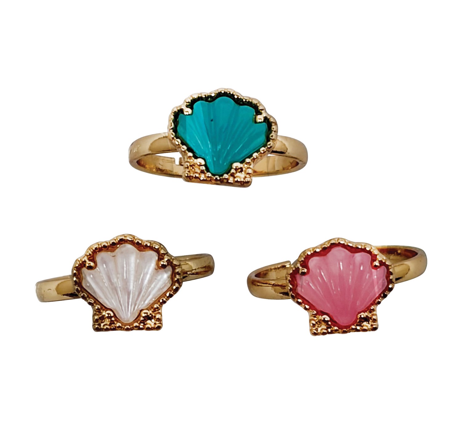 Scallop Shell Adjustable Ring R0217