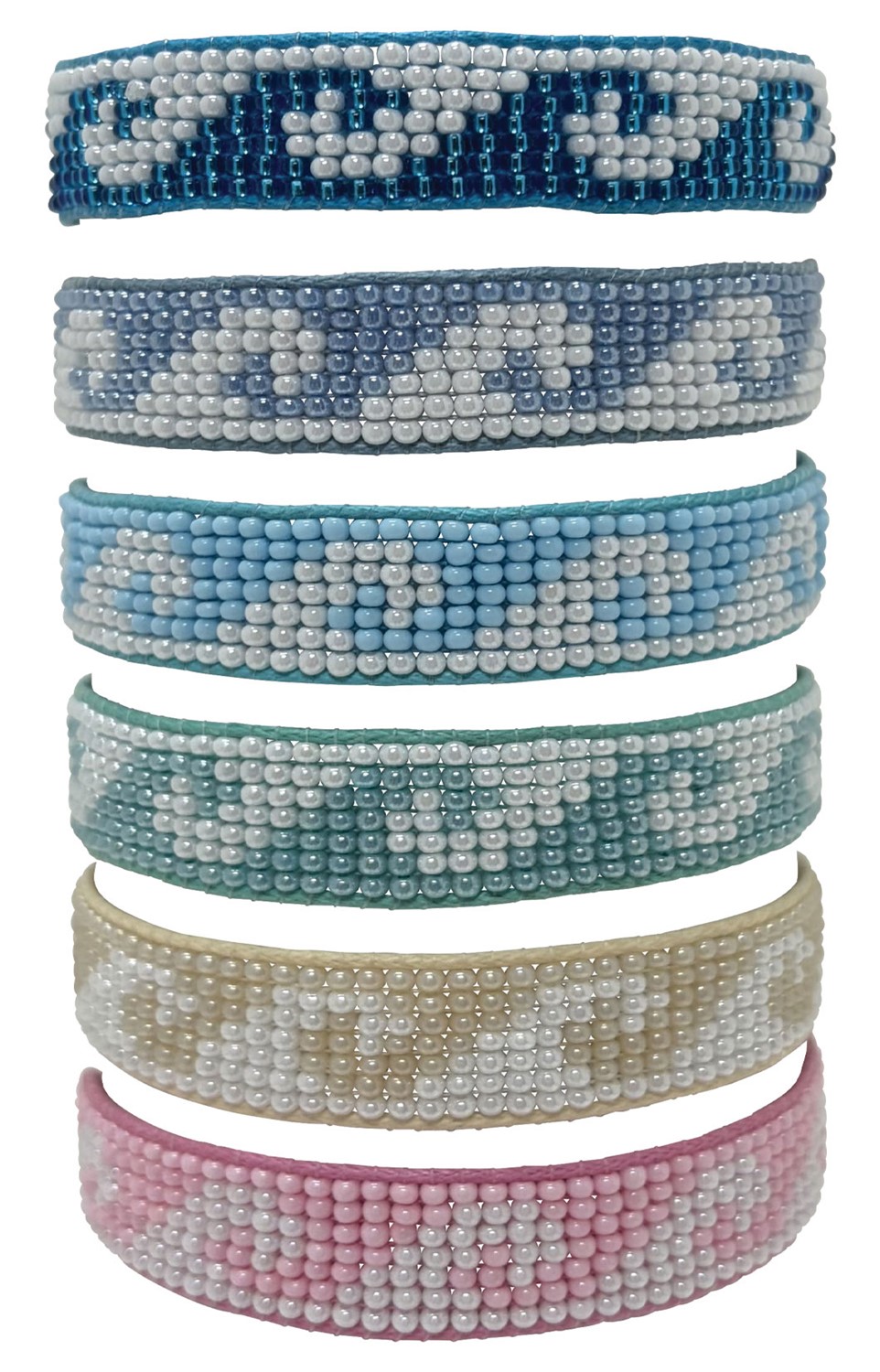 10mm 2-tone Wave Beaded Bracelet BR0849