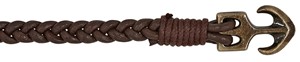 Anchor Clasp Leather Bracelet